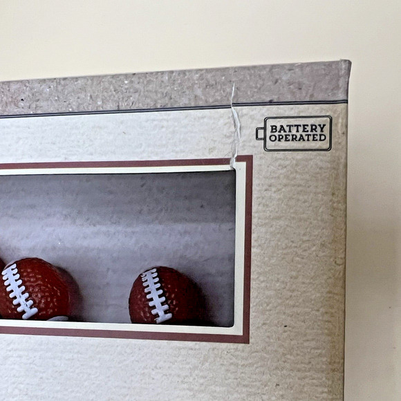 3x20 Mini Football LED String Light sets Battery Operated Timer Decoration NFL - Picture 3 of 5